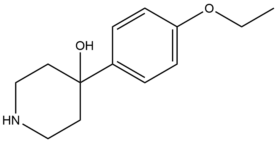 4-(4-ethoxyphenyl)piperidin-4-ol 结构式