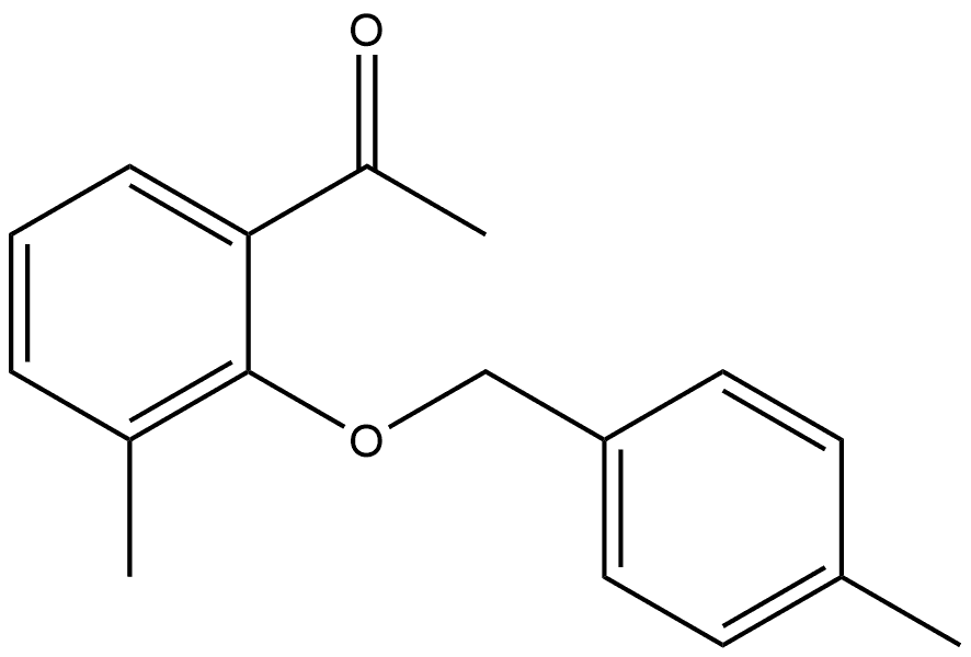1-[3-Methyl-2-[(4-methylphenyl)methoxy]phenyl]ethanone 结构式