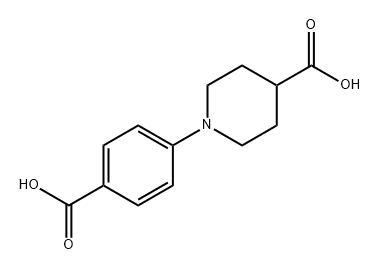 1-(4-羧基苯基)-哌嗪-4-甲酸 结构式