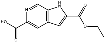 2-(乙氧羰基)-1H-吡咯并[2,3-C]吡啶-5-羧酸 结构式