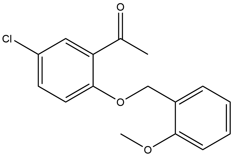 1-[5-Chloro-2-[(2-methoxyphenyl)methoxy]phenyl]ethanone 结构式