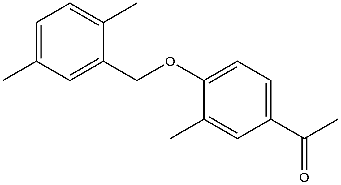 1-[4-[(2,5-Dimethylphenyl)methoxy]-3-methylphenyl]ethanone 结构式