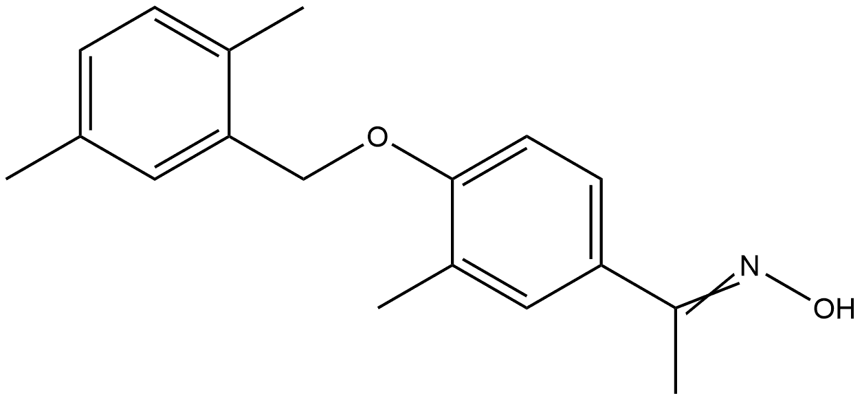 1-[4-[(2,5-Dimethylphenyl)methoxy]-3-methylphenyl]ethanone oxime 结构式