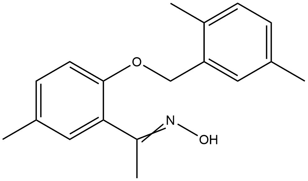 1-[2-[(2,5-Dimethylphenyl)methoxy]-5-methylphenyl]ethanone oxime 结构式