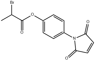 N-(4-(Α-溴代丙酰氧基)苯基)马来酰亚胺 结构式