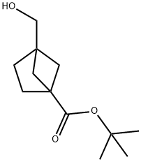 Bicyclo[2.1.1]hexane-1-carboxylic acid, 4-(hydroxymethyl)-, 1,1-dimethylethyl ester 结构式