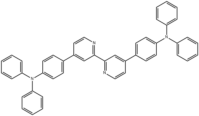 4,4'-([2,2'-联吡啶]-4,4'-二基)双(N,N-二苯基苯胺) 结构式