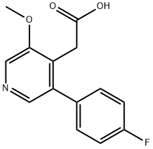 3-(4-Fluorophenyl)-5-methoxypyridine-4-acetic acid 结构式