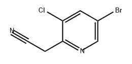 2-(5-溴-3-氯吡啶-2-基)乙腈 结构式