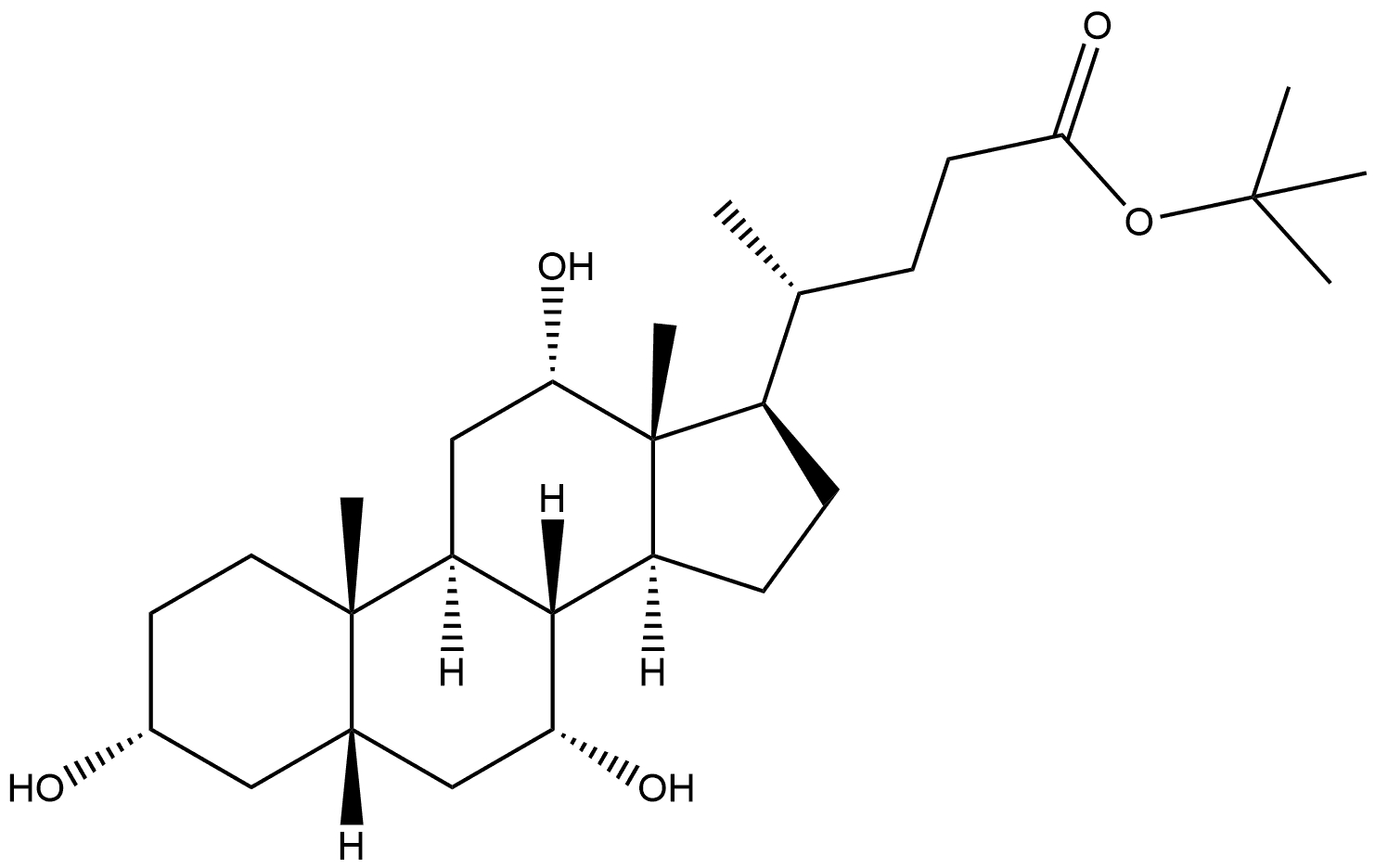 胆酸叔丁酯 结构式