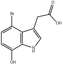 2-(4-Bromo-7-hydroxy-1H-indol-3-yl)acetic acid 结构式