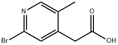 2-(2-溴-5-甲基吡啶-4-基)乙酸 结构式