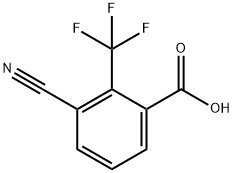3-氰基-2-(三氟甲基)苯甲酸 结构式