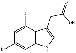 2-(4,6-Dibromo-1H-indol-3-yl)acetic acid 结构式