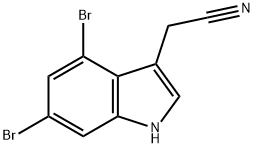 2-(4,6-Dibromo-1H-indol-3-yl)acetonitrile 结构式