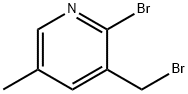 2-溴-3-(溴甲基)-5-甲基吡啶 结构式