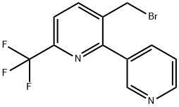 3-Bromomethyl-2-(pyridin-3-yl)-6-(trifluoromethyl)pyridine 结构式