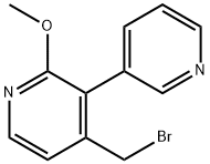 4-Bromomethyl-2-methoxy-3-(pyridin-3-yl)pyridine 结构式