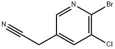 2-(6-溴-5-氯吡啶-3-基)乙腈 结构式