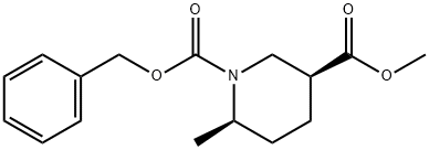 1,3-Piperidinedicarboxylic acid, 6-methyl-, 3-methyl 1-(phenylmethyl) ester, (3S,6R)- 结构式