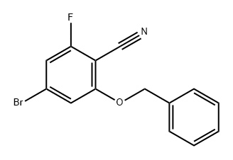2-(苄氧基)-4-溴-6-氟苯甲腈 结构式