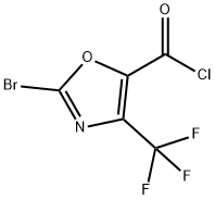 5-Oxazolecarbonyl chloride, 2-bromo-4-(trifluoromethyl)- 结构式