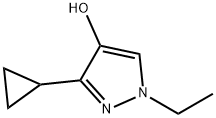 3-环丙基-1-乙基-1H-吡唑-4-醇 结构式