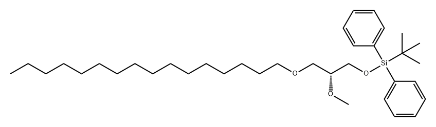 Silane, (1,1-dimethylethyl)[3-(hexadecyloxy)-2-methoxypropoxy]diphenyl-, (R)- (9CI) 结构式