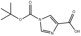 1-(叔丁氧基羰基)-1H-咪唑-4-羧酸 结构式