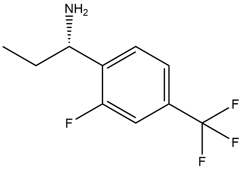 (S)-1-(2-氟-4-(三氟甲基)苯基)丙烷-1-胺 结构式