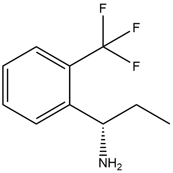 (1S)-1-[2-(trifluoromethyl)phenyl]propan-1-amine 结构式