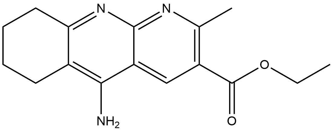 Ethyl 5-amino-6,7,8,9-tetrahydro-2-methylbenzo[b][1,8]naphthyridine-3-carboxylate 结构式