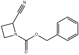 1-CBZ-氮杂环丁烷-2-甲腈 结构式