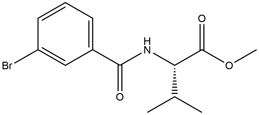 N-(3-Bromobenzoyl)-L-valine methyl ester 结构式