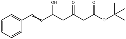 6-Heptenoic acid, 5-hydroxy-3-oxo-7-phenyl-, 1,1-dimethylethyl ester 结构式