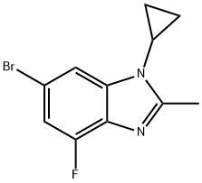 1H-Benzimidazole, 6-bromo-1-cyclopropyl-4-fluoro-2-methyl- 结构式