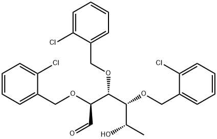 2,3,5-Tri-O-p-chlorobenzyl-L-fucopyranoside 结构式