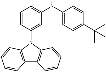 N-(4-叔丁基苯基)-3-(9H-咔唑-9-基)苯胺 结构式