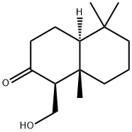 2(1H)-Naphthalenone, octahydro-1-(hydroxymethyl)-5,5,8a-trimethyl-, (1S,4aS,8aS)- 结构式