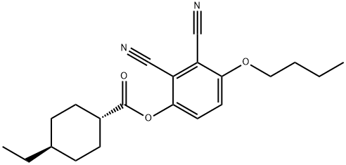 Cyclohexanecarboxylic acid, 4-ethyl-, 4-butoxy-2,3-dicyanophenyl ester, trans- 结构式