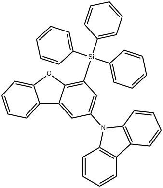 9H-咔唑,9-[4-(三苯基甲硅烷基)-2-二苯并呋喃基]- 结构式