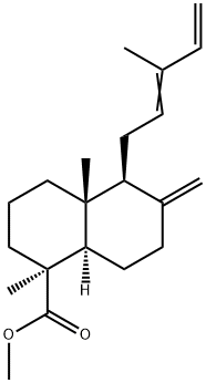 (1S,8aα)-1,4aβ-Dimethyl-5β-(3-methyl-2,4-pentadienyl)-6-methylenedecalin-1β-carboxylic acid methyl ester 结构式