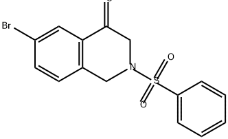 4(1H)-Isoquinolinone, 6-bromo-2,3-dihydro-2-(phenylsulfonyl)- 结构式