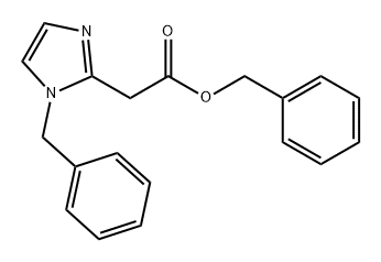 1H-Imidazole-2-acetic acid, 1-(phenylmethyl)-, phenylmethyl ester 结构式