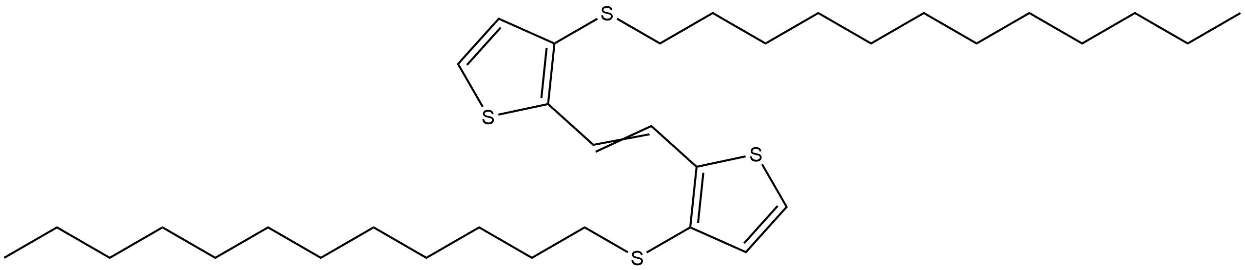 2,2'-(1E)-1,2-乙炔基双[3-(十二烷基硫基)-噻吩 结构式