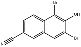 5,7-二溴-6-羟基-2-萘腈 结构式