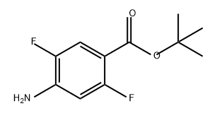 4-氨基-2,5-二氟苯甲酸叔丁酯 结构式