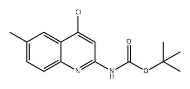 (4-氯-6-甲基喹啉-2-基)氨基甲酸叔丁酯 结构式