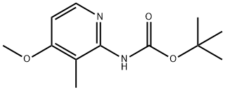 Carbamic acid, N-(4-methoxy-3-methyl-2-pyridinyl)-, 1,1-dimethylethyl ester 结构式