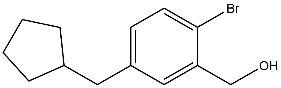 2-Bromo-5-(cyclopentylmethyl)benzenemethanol 结构式